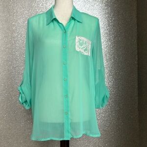 Timing top, size large, color: mint